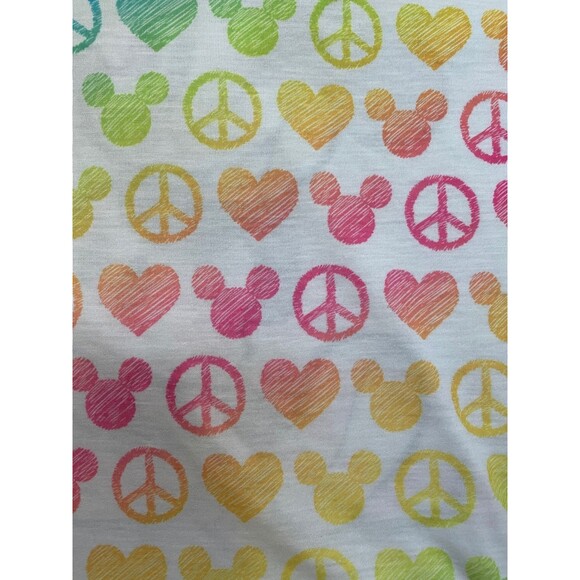 Disneyland Disney Mickey Mouse Peace Sign color block diagonal stripes Size YXL - Picture 4 of 7